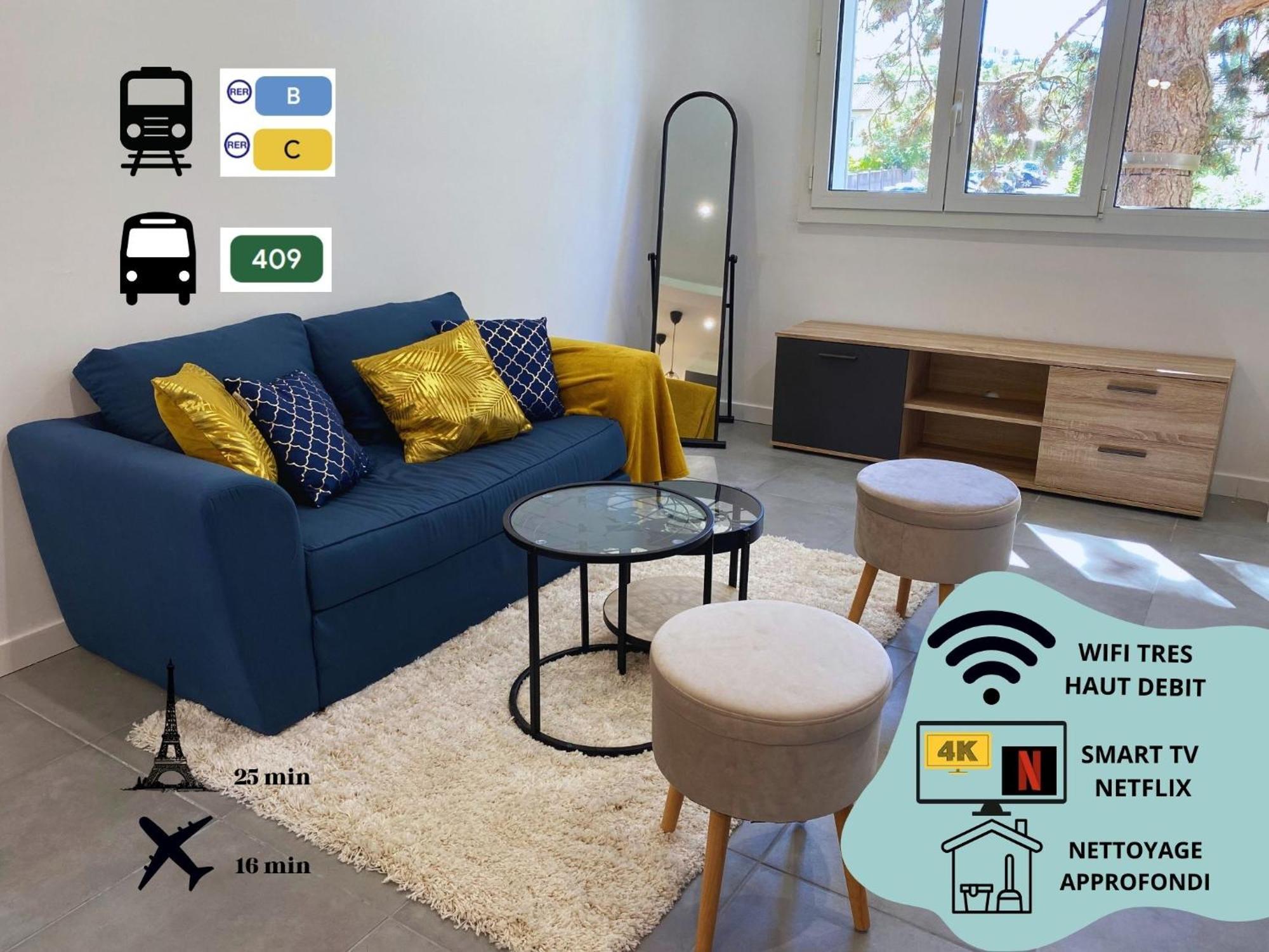 Bel Appartement Antony, 8Min Rer B A Pied, Proche Paris Et Orly ภายนอก รูปภาพ